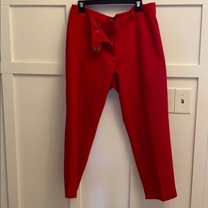 Liz Claiborne Red Ankle Pants Slacks 16 Classic